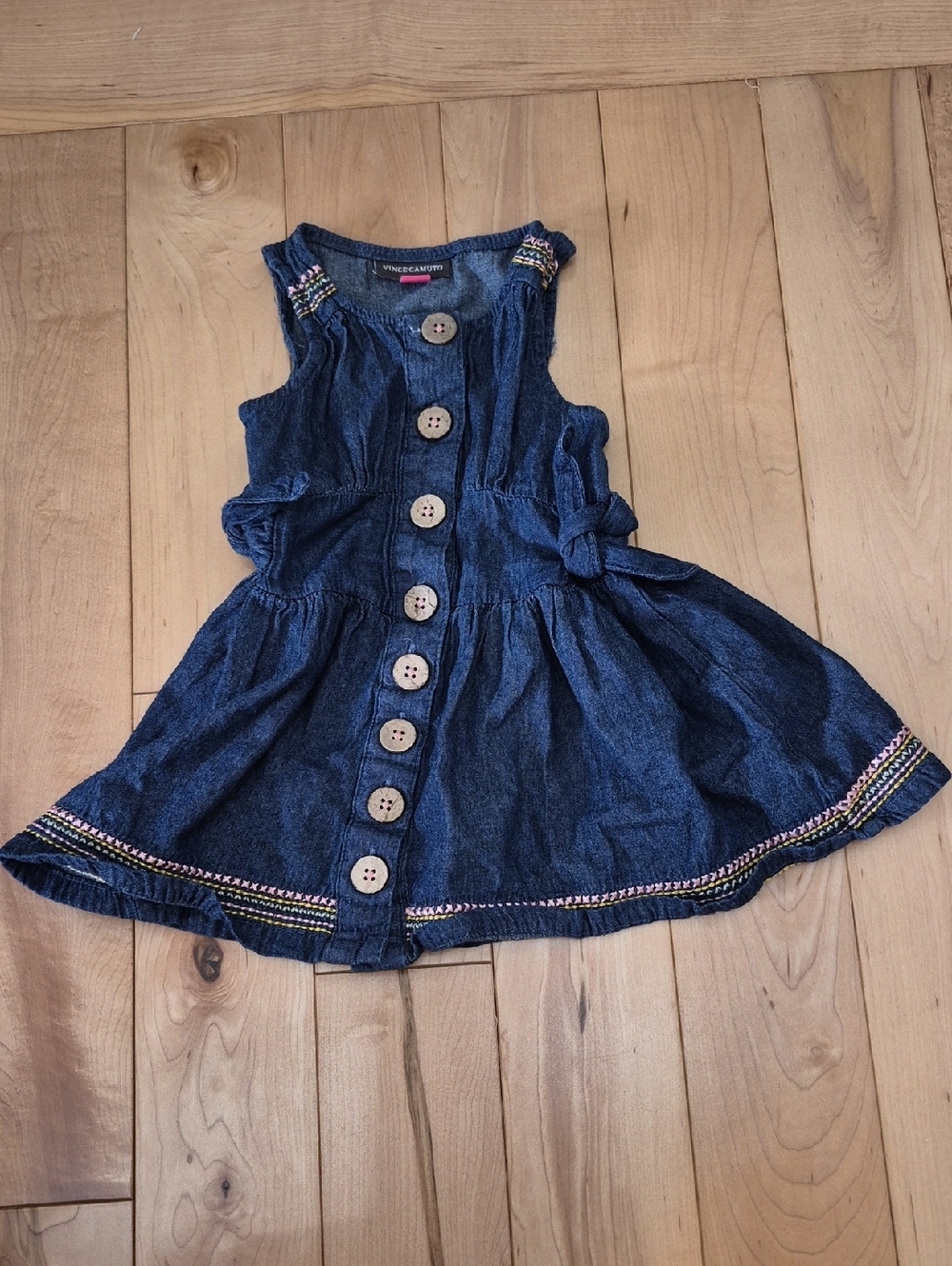 Girls Size 12m Vince Camuto Denim Button-Front Dress